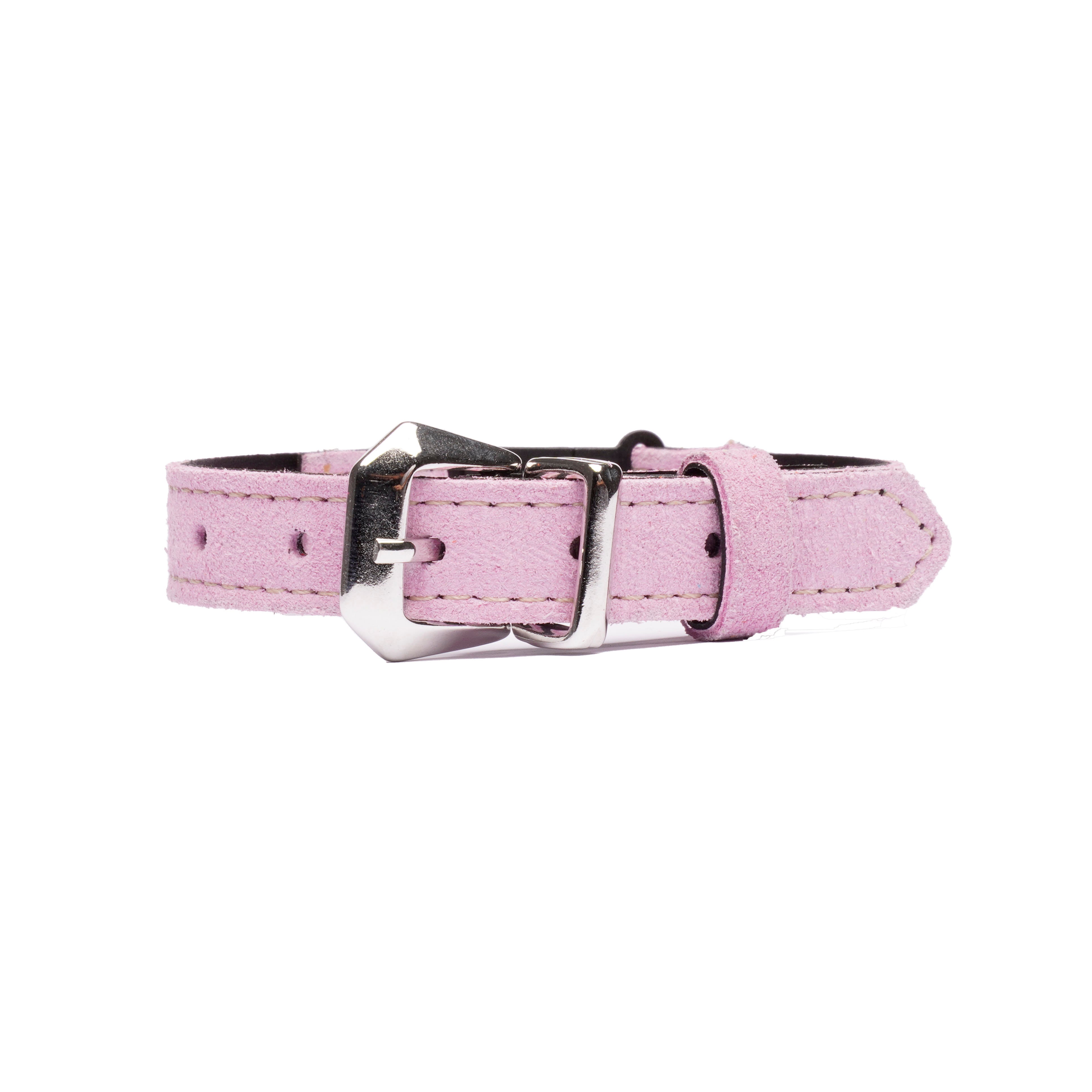 Pink Suede Cat Collar – Adjustable Breakaway Handmade Collar for Cats & Kittens